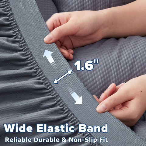 Elven Home King Mattress Pad non-slip wrap demonstrates secure mattress protection.