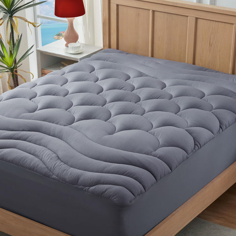 Elven Home Queen Mattress Pad overview showcases plush comfort and hotel-grade quality.