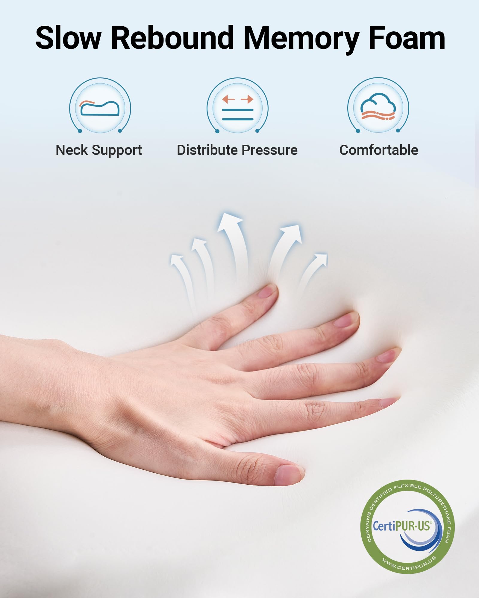 Cooling breathable cover keeps you dry and comfortable.
