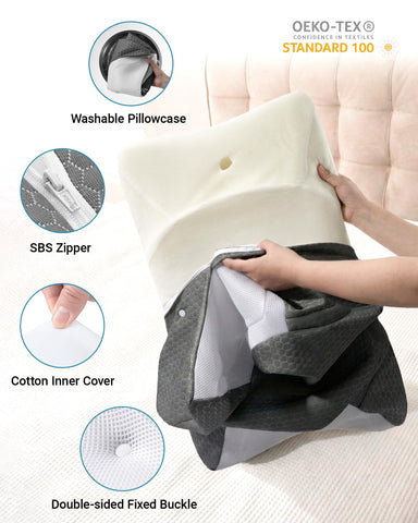 Elviros CPAP pillow hose organization reduces nighttime tangles.