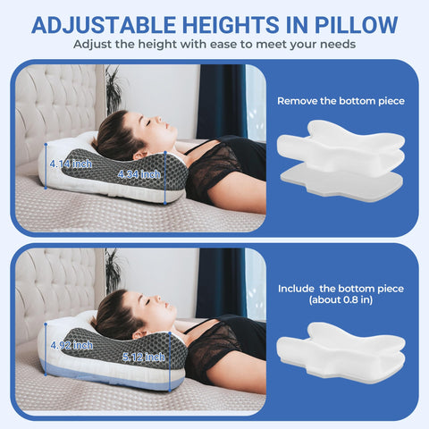 Elviros CPAP Pillow neck and shoulder ergonomic zones