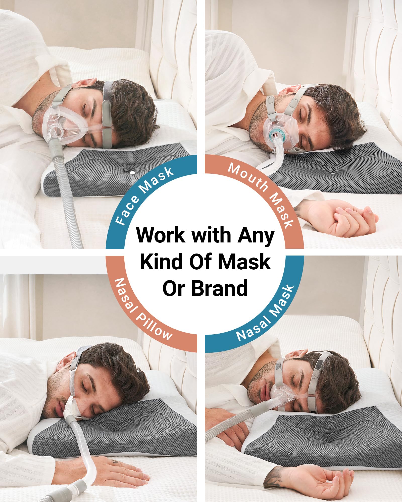 Elviros CPAP pillow offers two height options for personalized support.