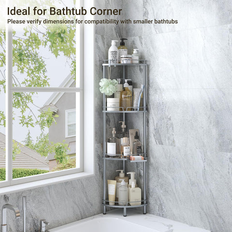 ELYKEN 4-tier design maximizes vertical space for toiletries