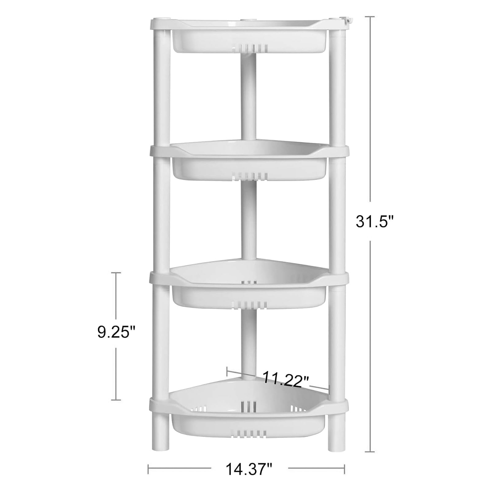 ELYKEN 4-tier shower caddy easy-assembly design for quick setup