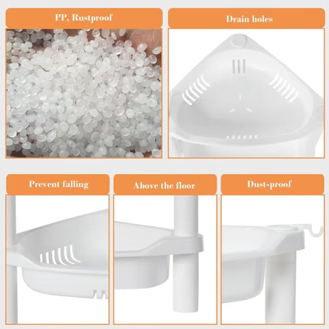 ELYKEN height-adjustable shower caddy fits various bathroom layouts