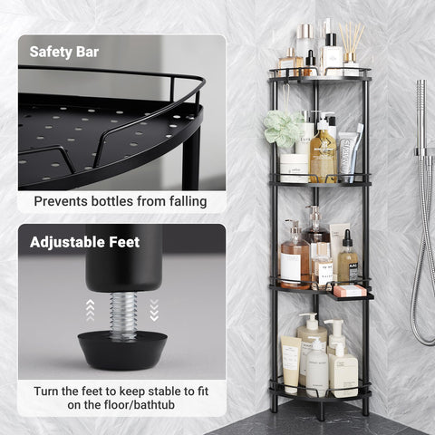 ELYKEN adjustable feet stabilize on uneven floors without leaving rust marks.
