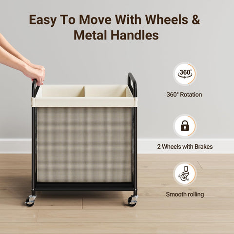 ELYKEN ergonomic metal handle provides comfortable handling during transport.