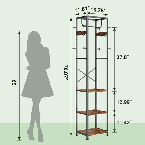 ELYKEN 12-hooks module offering versatile hanging space for bags and coats