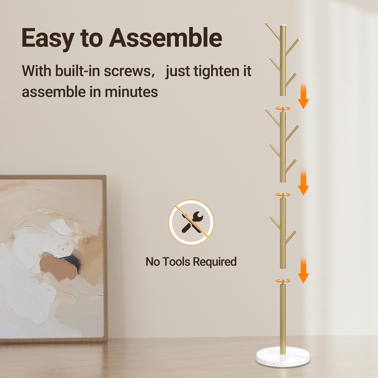 Easy installation with clearly labeled parts accelerates setup
