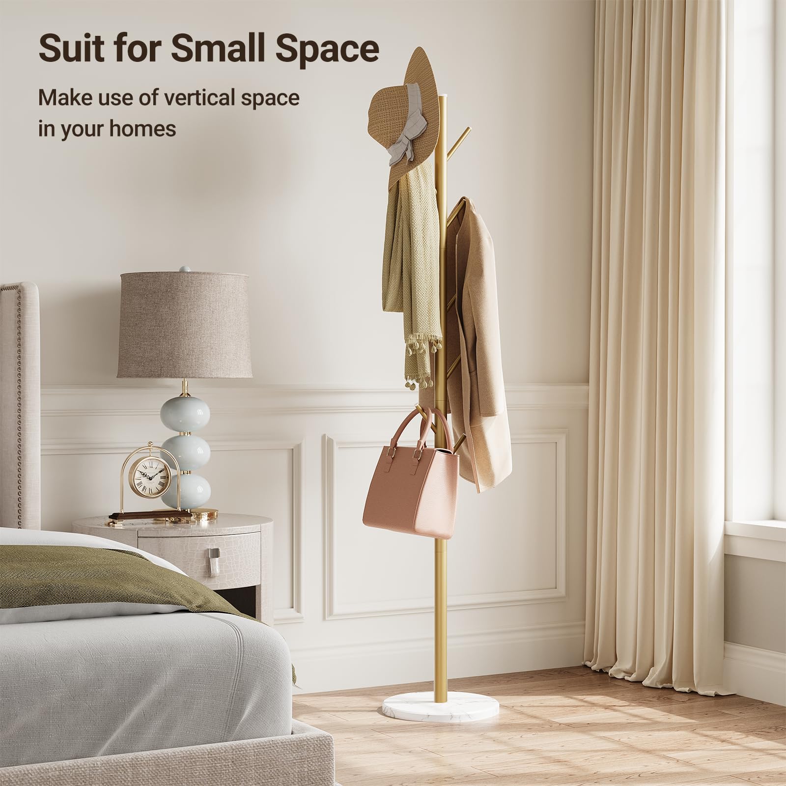 Gold finish adds a refined touch to entryways and offices