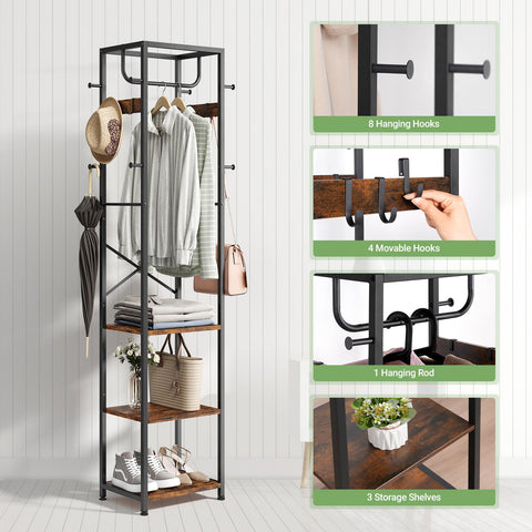 ELYKEN hall-tree design enhances small spaces