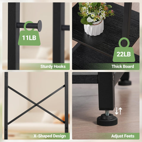 ELYKEN space-saving design fits entryways, hallways, and bedrooms.