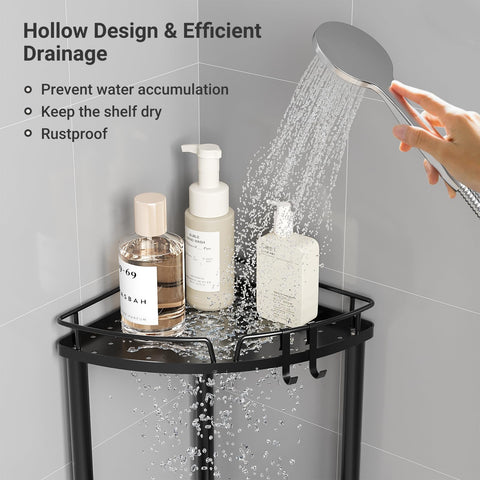 ELYKEN corner footprint fits bath corners for efficient use of space.