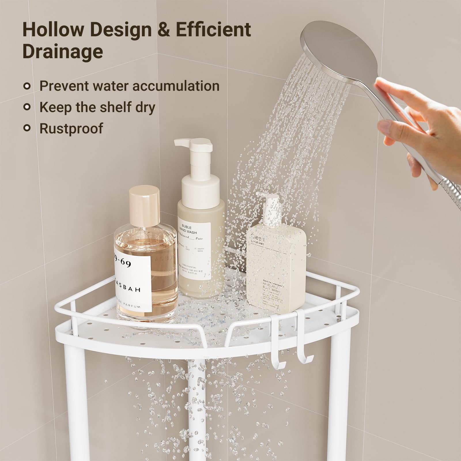 ELYKEN drainage holes promote fast drying and keep surfaces tidy.