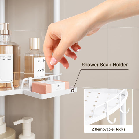 ELYKEN corner unit with side rails prevents bottle slips.