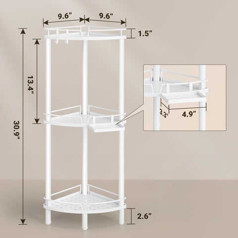 ELYKEN soap holder on caddy keeps bar within easy reach.