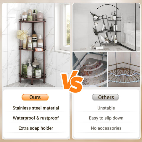 ELYKEN drainage holes promote fast drying and a clean shower look.
