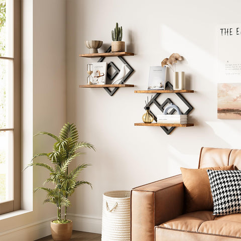 ELYKEN two-tier design ideal for books, decor, and essentials.