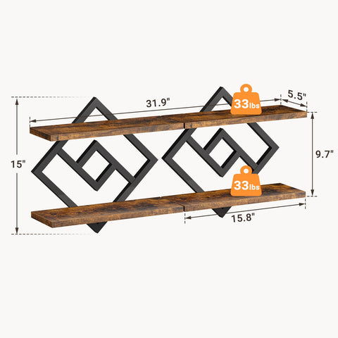 ELYKEN shelves show iron-frame and particleboard construction for durable daily use.