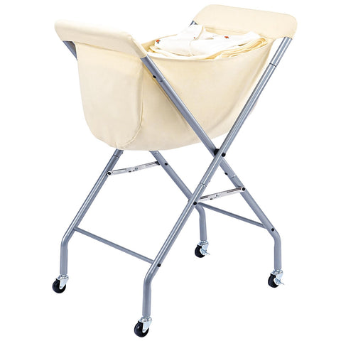 ELYKEN laundry cart wheels enable smooth transport across floors.