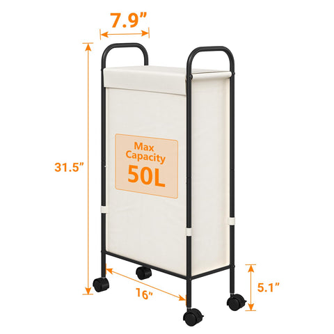 ELYKEN narrow 7.9-inch width fits tight spaces behind doors.