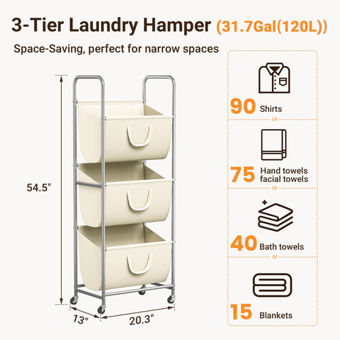 ELYKEN removable bags with Velcro fasteners enable carrying a single sorted load.