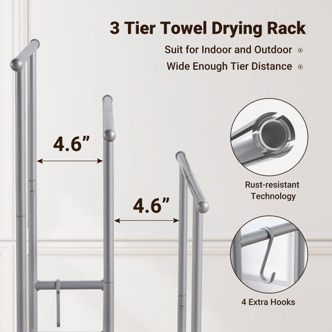 ELYKEN rust-resistant metal construction ensures long-lasting durability.