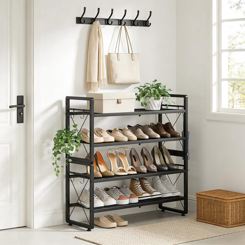 ELYKEN mesh shelves provide sturdy support for daily footwear