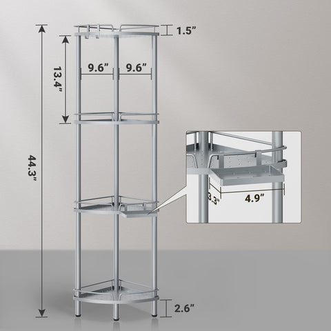 ELYKEN stainless steel shower shelf with hooks enables easy hanging accessories