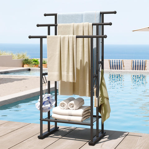 ELYKEN sturdy metal construction for durable bathroom or poolside use
