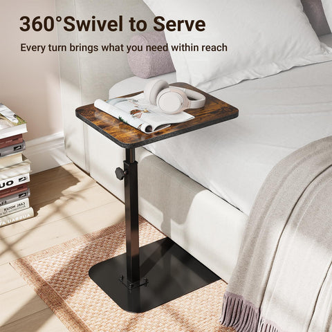 ELYKEN TV Tray Table: heavy-duty base supports daily use with minimal wobble.