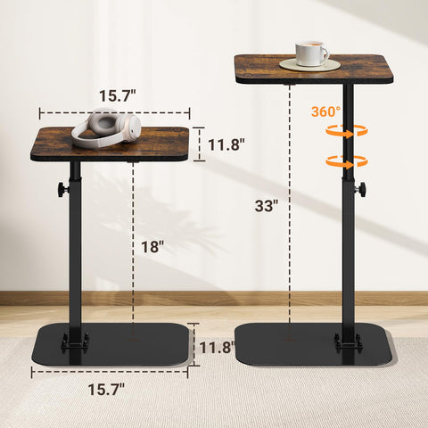 ELYKEN TV Tray Table: space-saving design that tucks around furniture.
