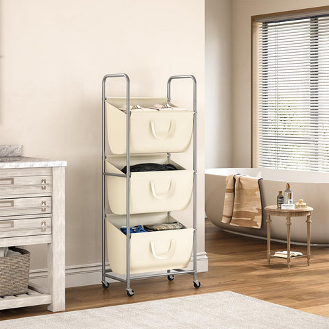 ELYKEN versatile setup for stationary sorting or mobile laundry tasks around the home.