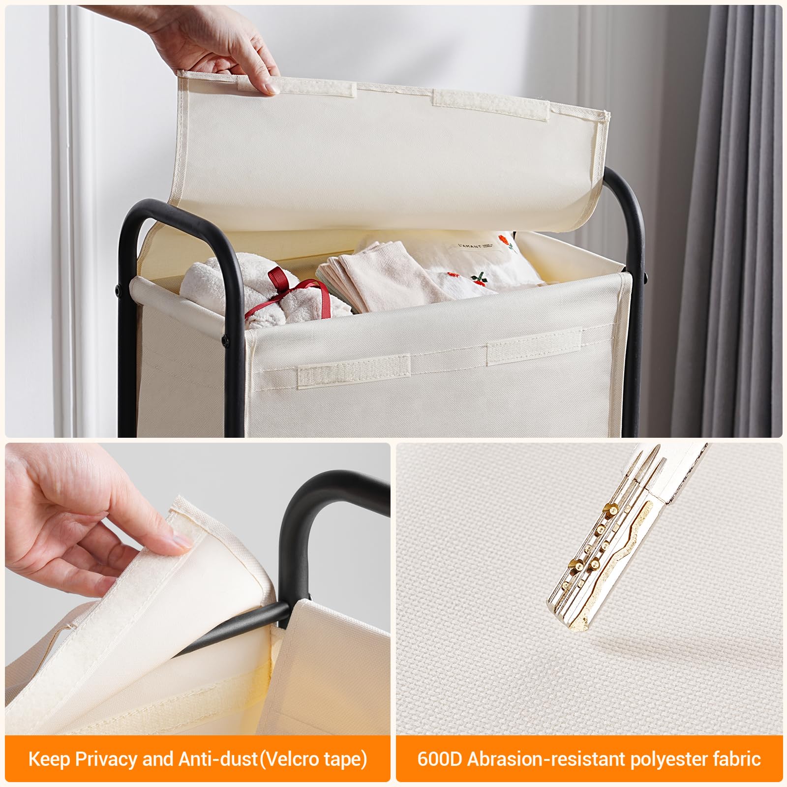 ELYKEN waterproof interior keeps spills contained inside the bag.