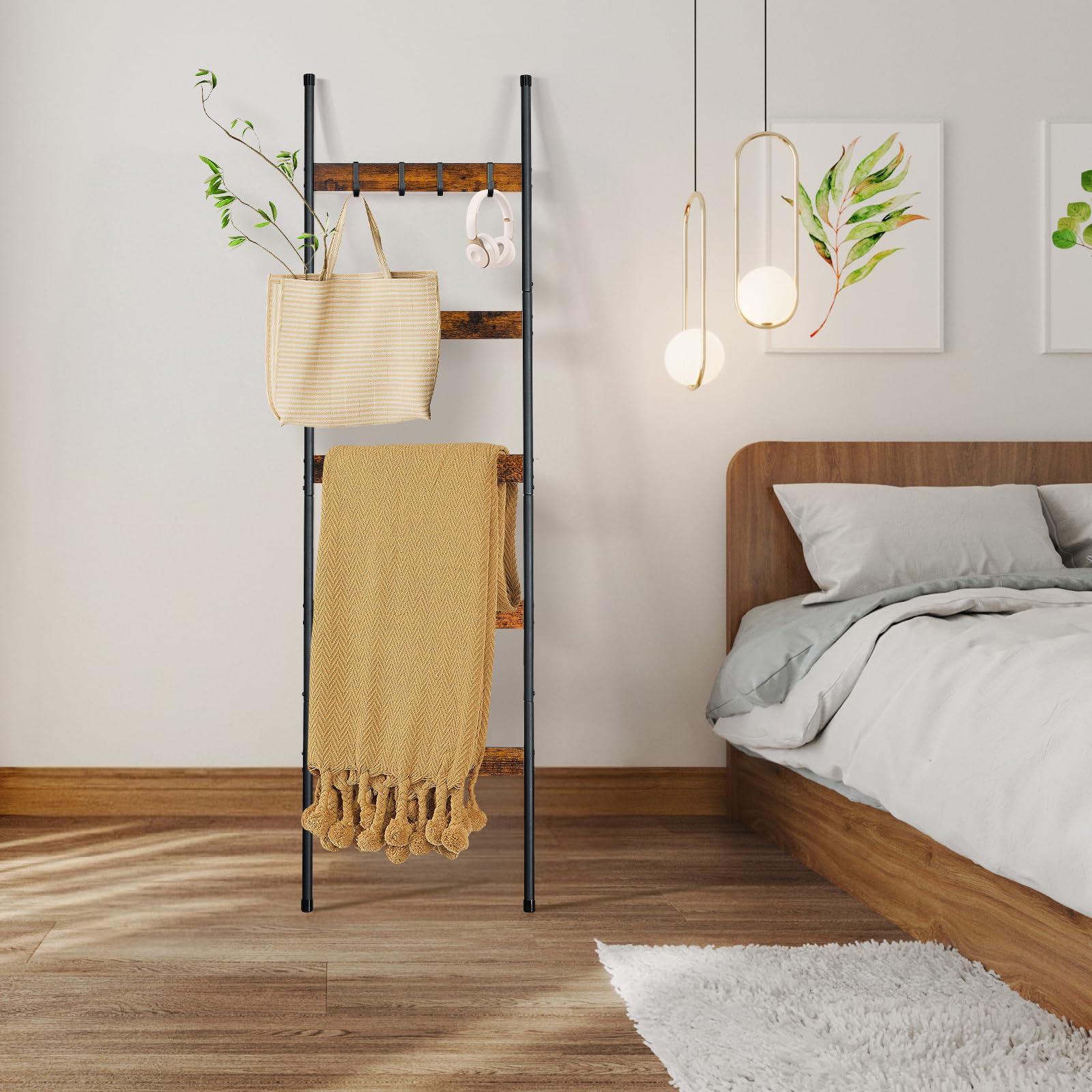 ELYKEN wood and metal structure provides sturdy support with a rust-resistant finish.