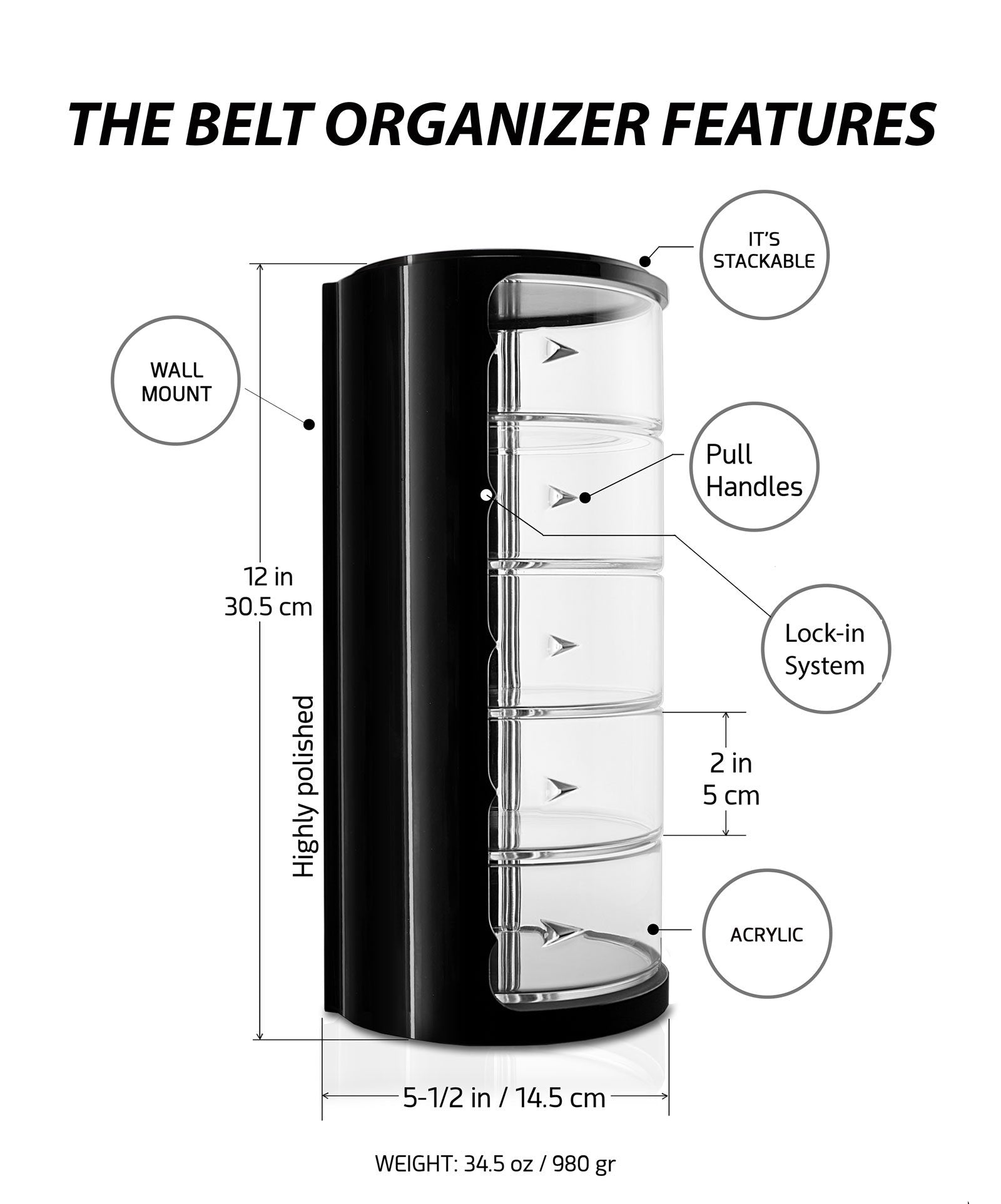 ELYPRO clear acrylic drawer lets you see contents at a glance