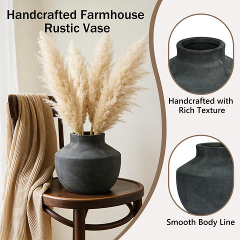 Rustic farmhouse style vase by ELYSIIRENA blending with natural decor.