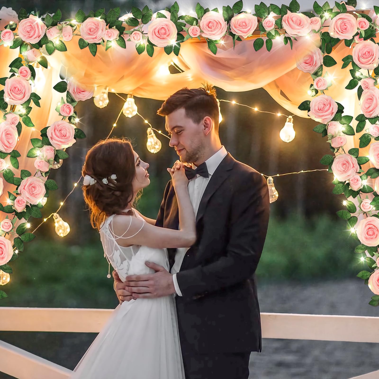 Elyum detachable leaves on garlands simplify styling and adjustments.
