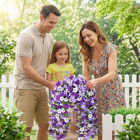 Elyum full-size silk stems fit planters and baskets