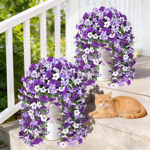 Elyum weatherproof faux flowers stay bright through sun and rain