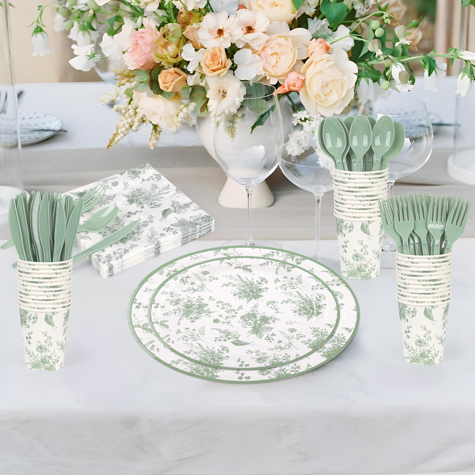 Elyxio plastic knives for complete table service with the set