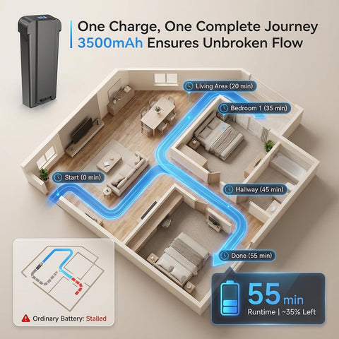Emaks built-in charging port lets you charge without removing the battery.
