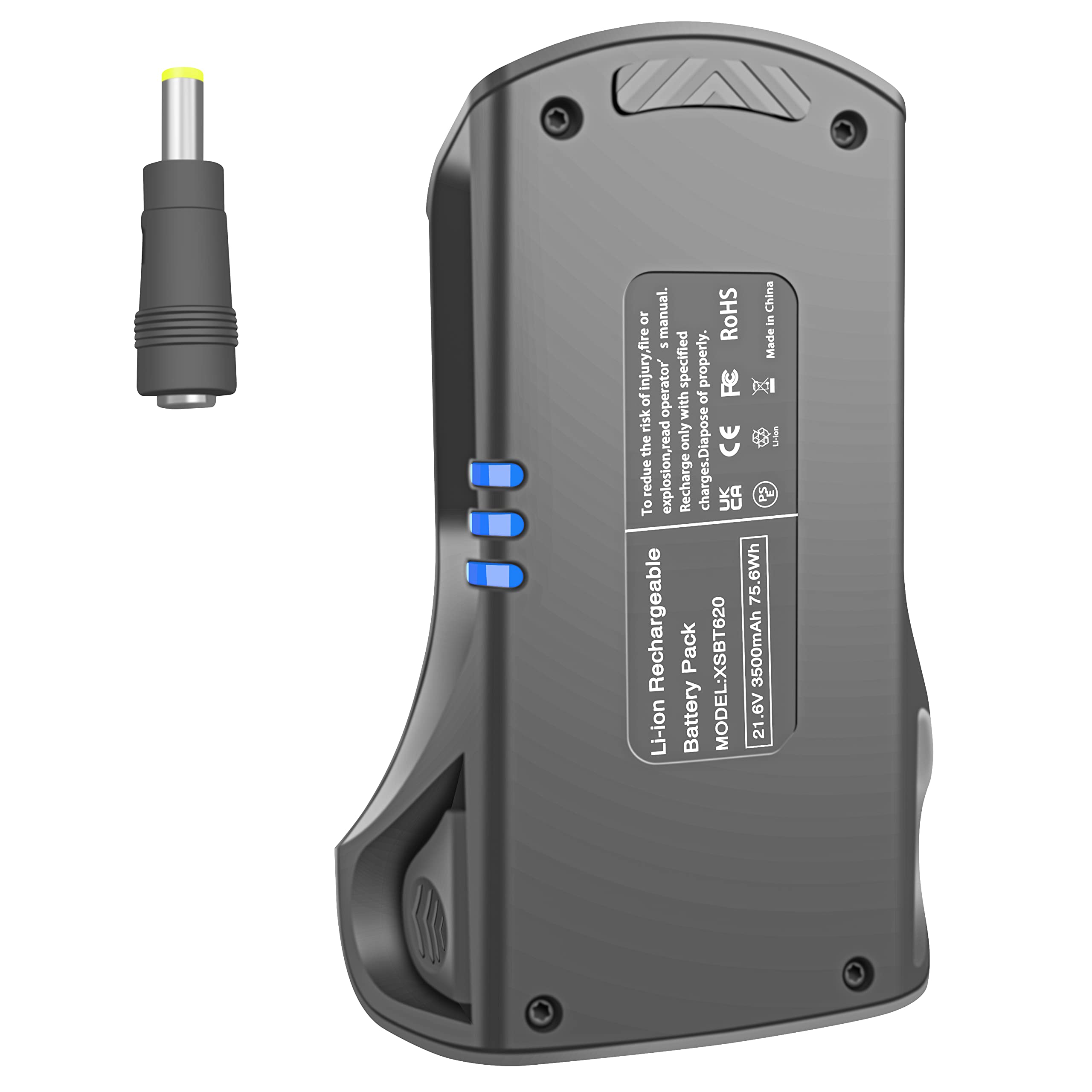 Emaks XSBT620 battery pack compatible with Shark vacuums for longer runtimes