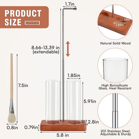 EMETE anti-ash glass cups capture embers, keeping surfaces clean during incense sessions.