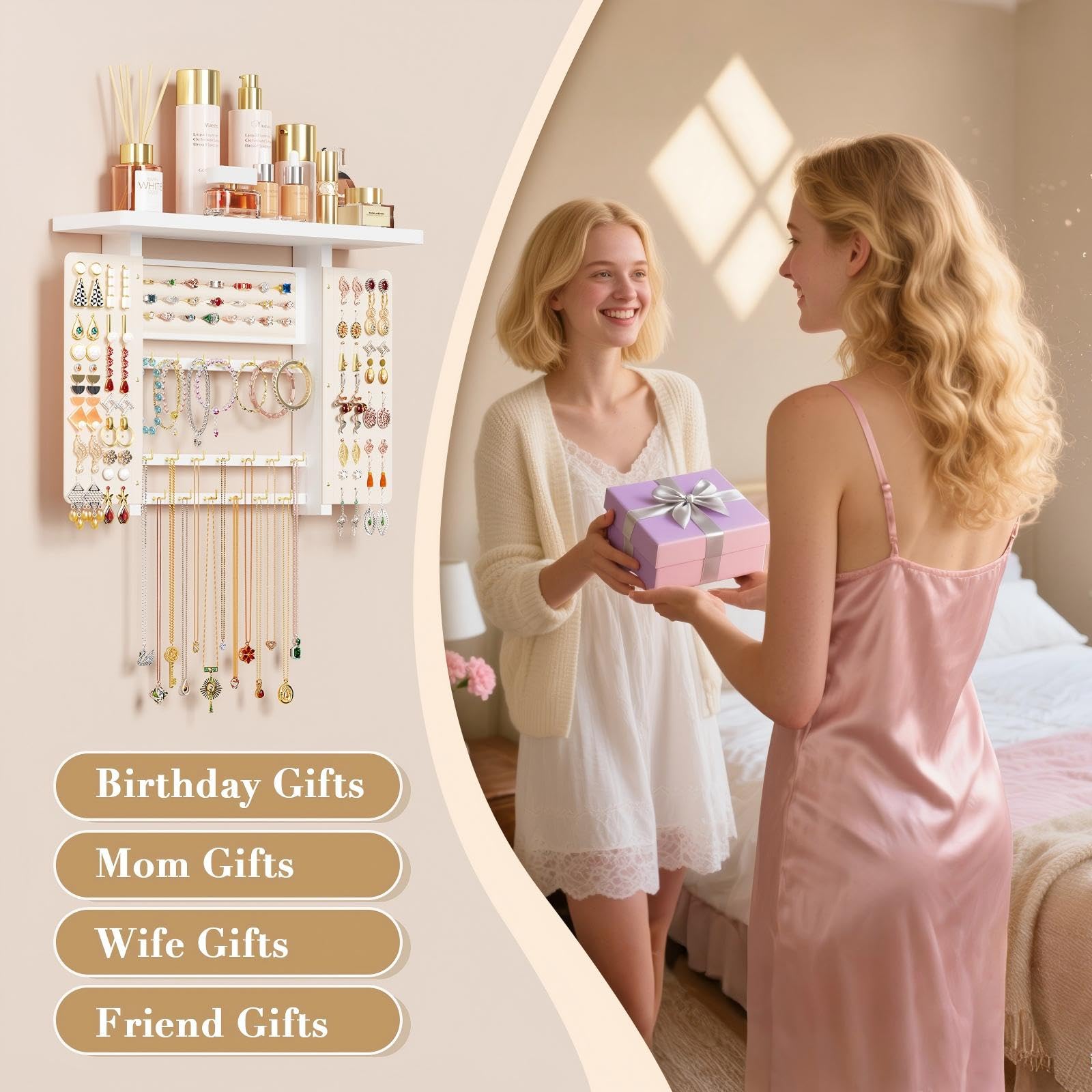Emfogo anti-entanglement design maintaining neat jewelry storage