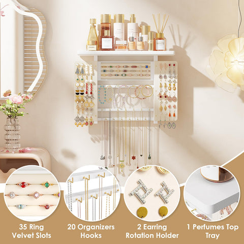 Emfogo rotating earring holders on both sides for quick access