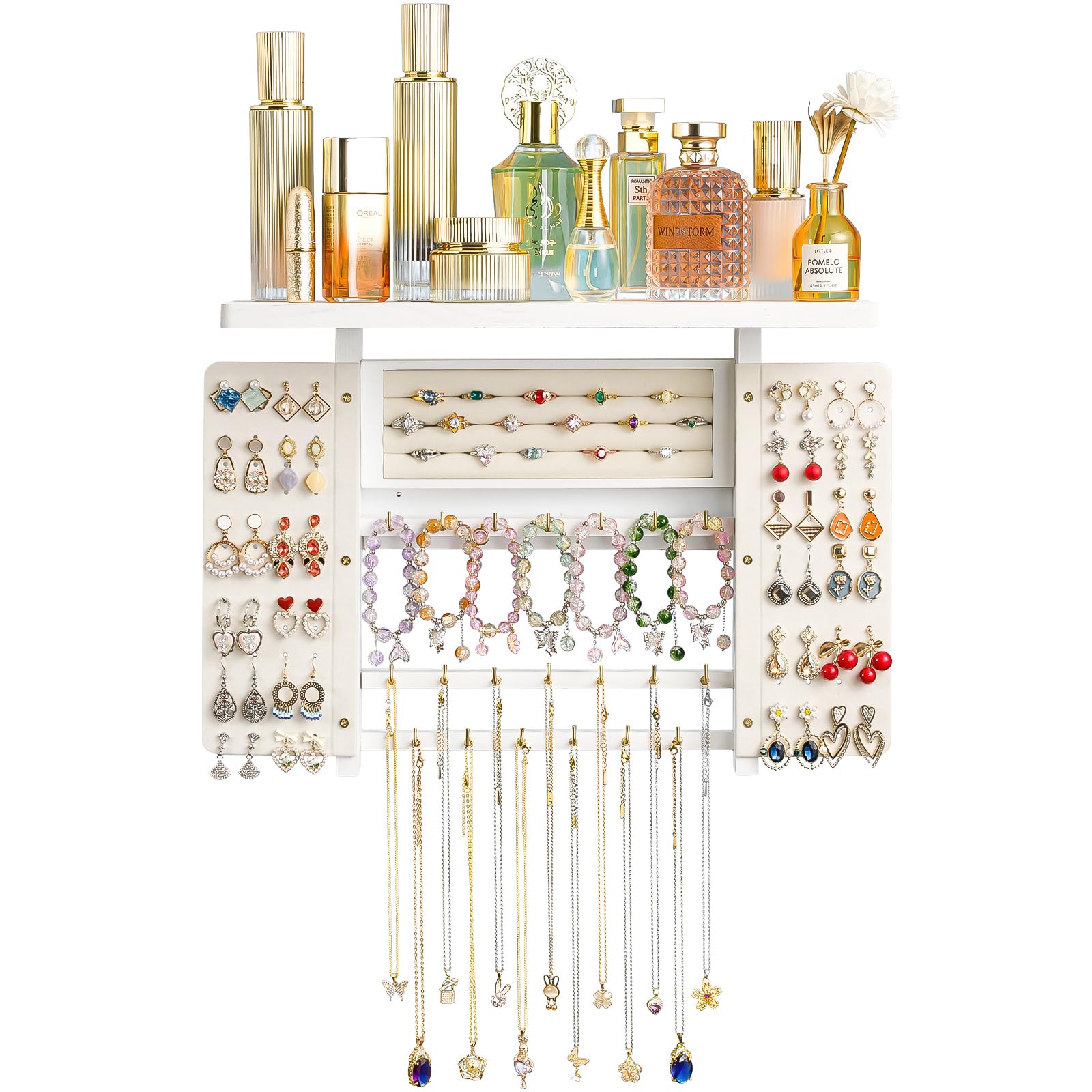 Emfogo top cosmetics tray for skincare and perfume organization