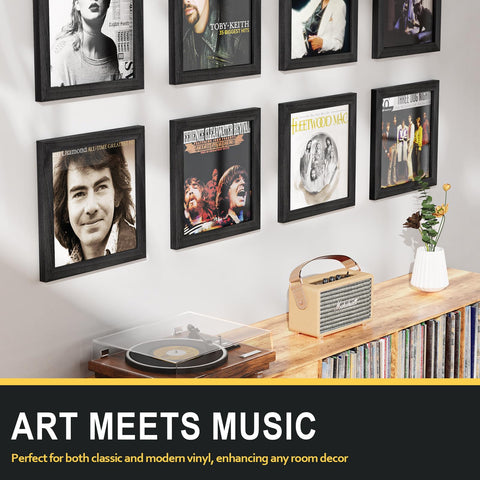 Dust-resistant Emfogo frame keeps LP covers clean