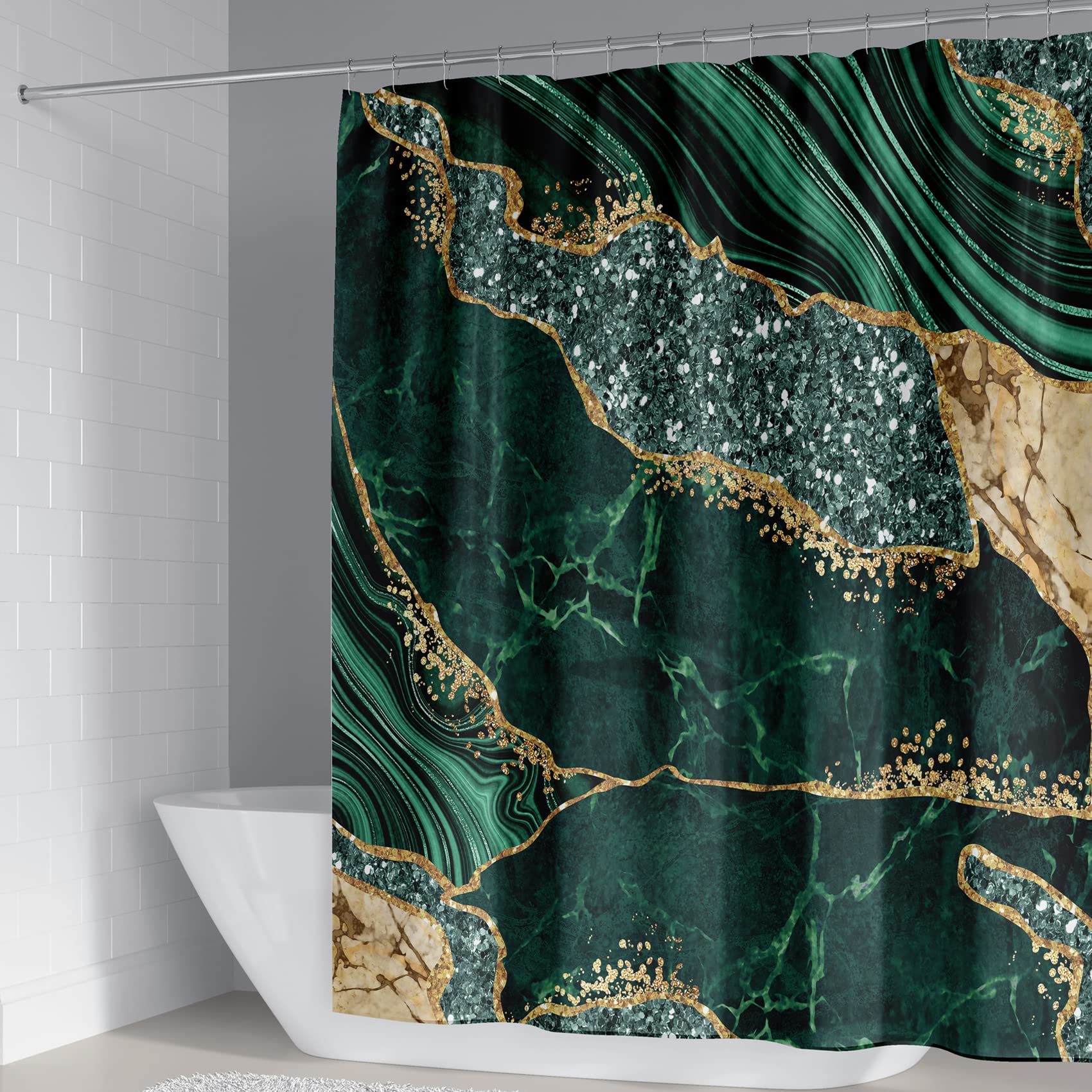 EMHOME bath mat green 29.52 by 17.3 inches, quick-drying and highly absorbent