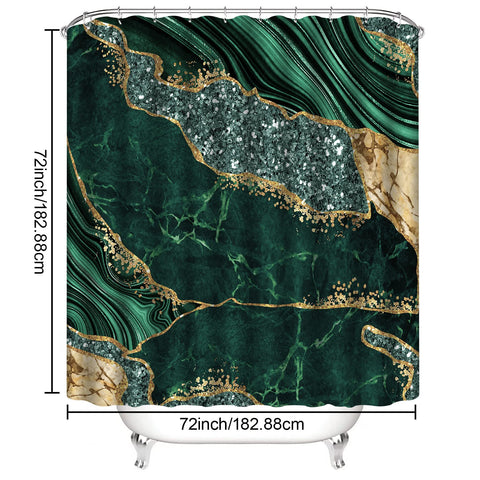 EMHOME HD print curtain in green adds a luxurious, hotel-inspired vibe